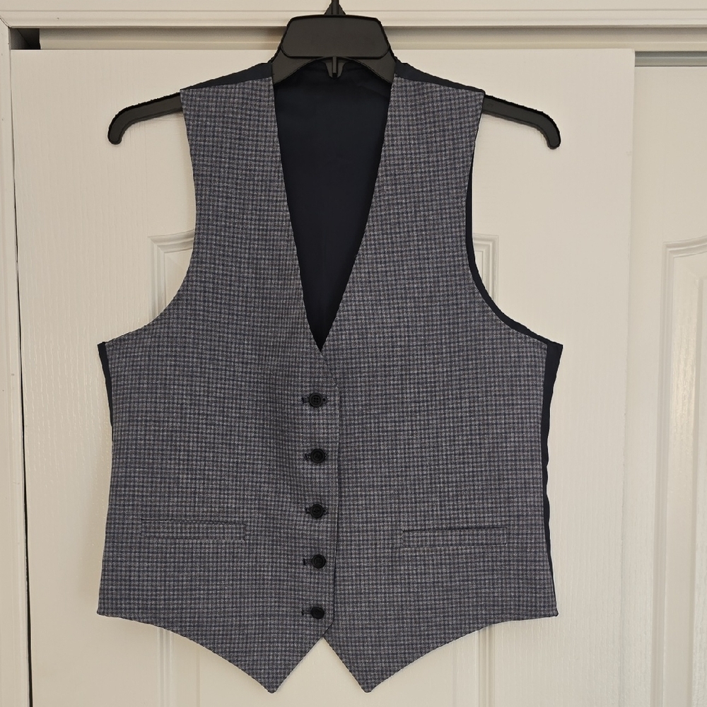 Men's Classic Blue and Gray Reversible Vest